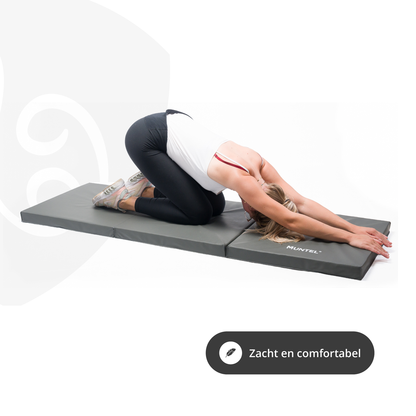 Fitnessmat - Sportmat - Premium Kwaliteit - Opvouwbaar - 3 Delig - 180 X 60 X 5.5 cm - Grijs