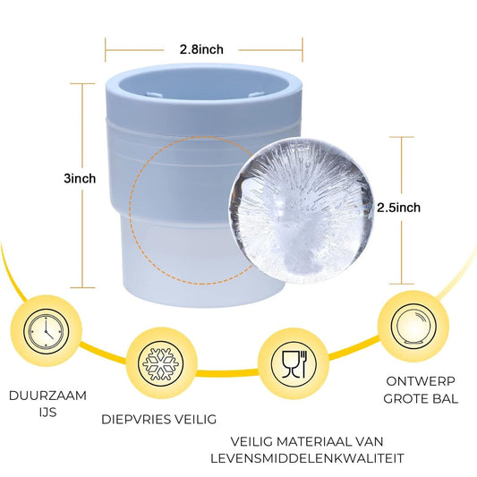 Ijsbal Gietvorm (sets van 3 stuks)