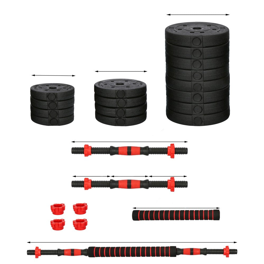 Dumbbell Set | 30 kg | Zwart/Rood