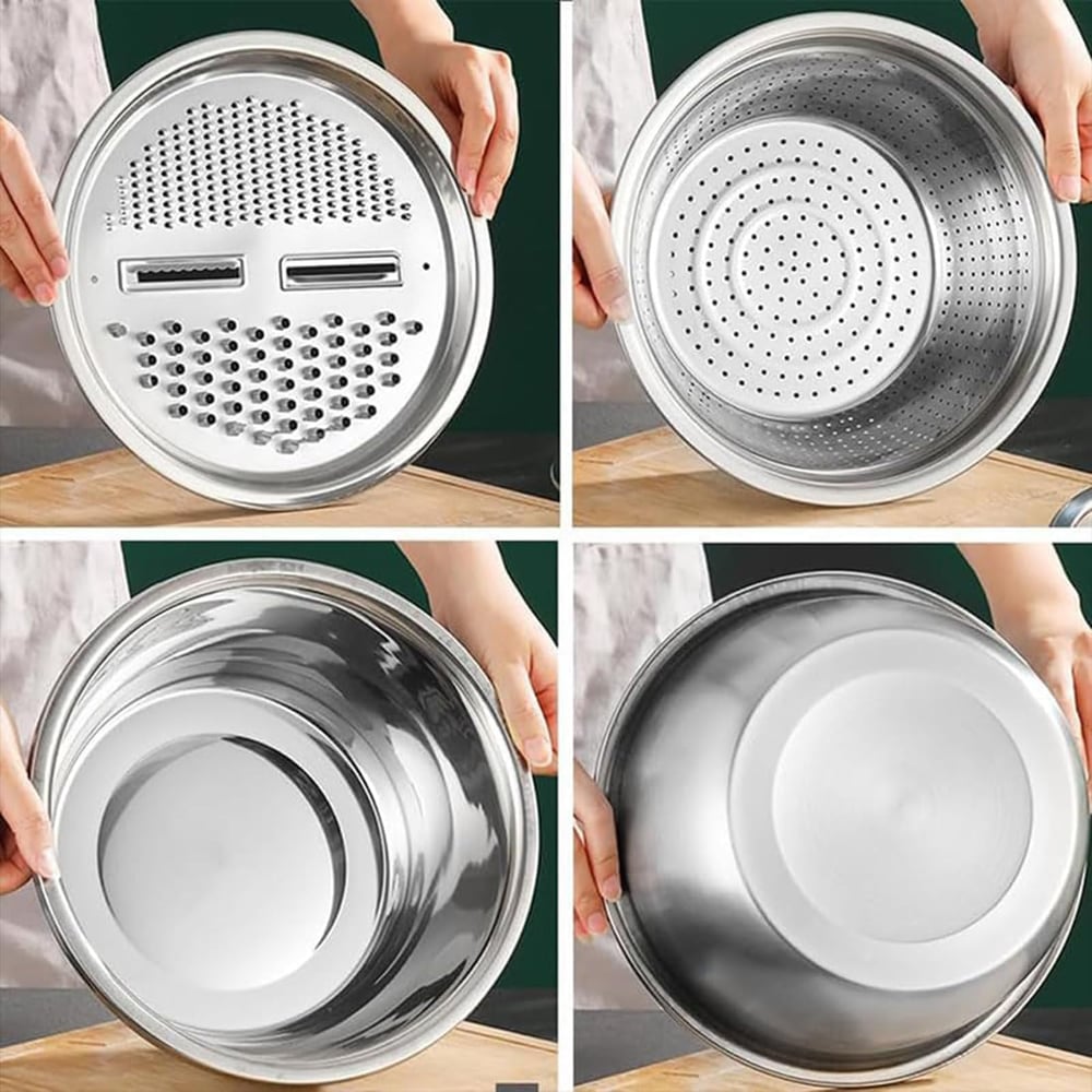 3-in-1 roestvrijstalen wastafelset