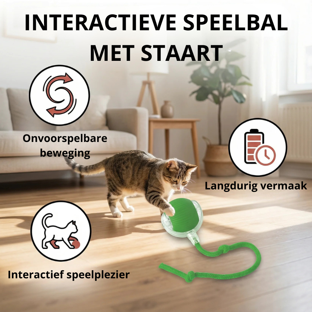 Interactieve Speelbal - Automatisch Bewegend Kattenspeelgoed