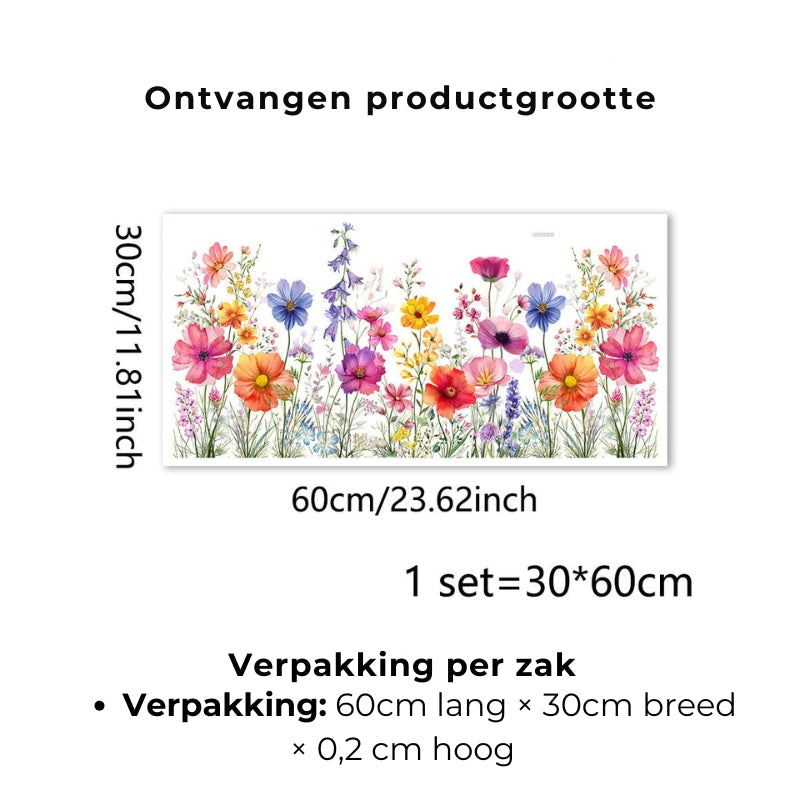 Kleurrijke Raamstickers Bloemmotief!