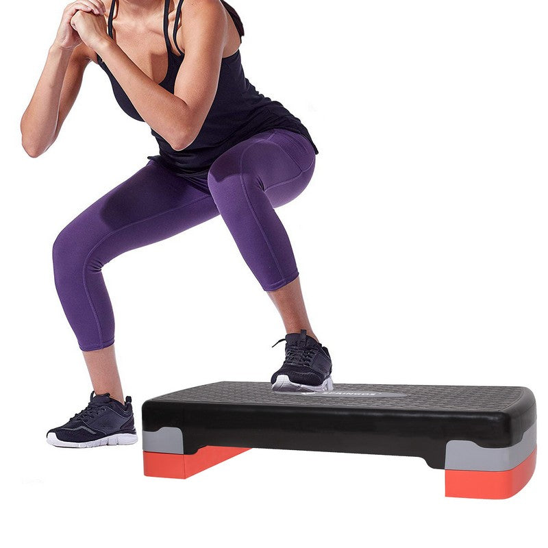 Aerobic Stepper | Verstelbaar | Zwart/Grijs/Rood