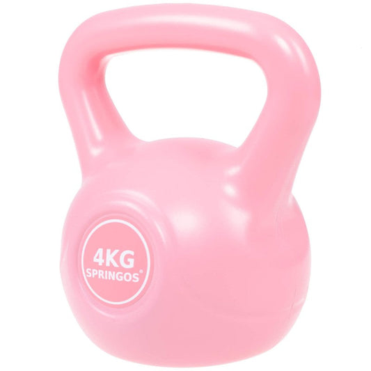 PVC Kettle Bell | Kettlebell | 4 kg | Roze