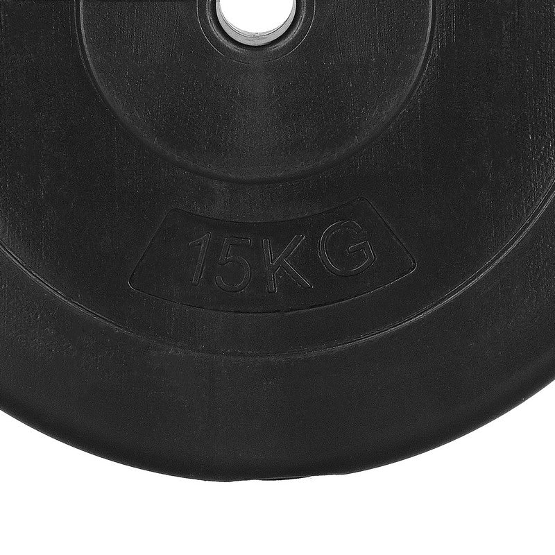 Halterschijven | 2 x 15 kg | Kunststof | Zwart