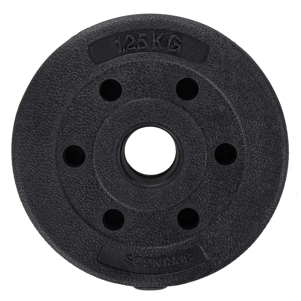 Halterschijf | Halterschijven | Bitumen | Gewichten | 1 x 1.25 kg | Kunststof | Zwart