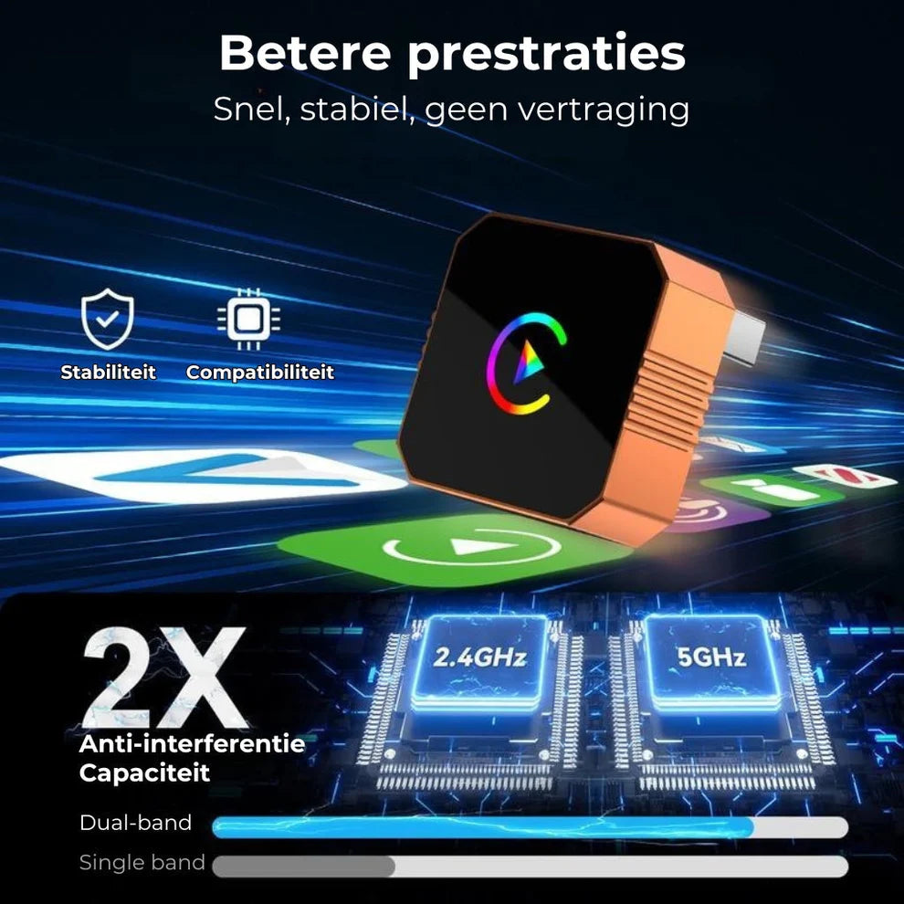 Draadloze CarPlay adapter V4