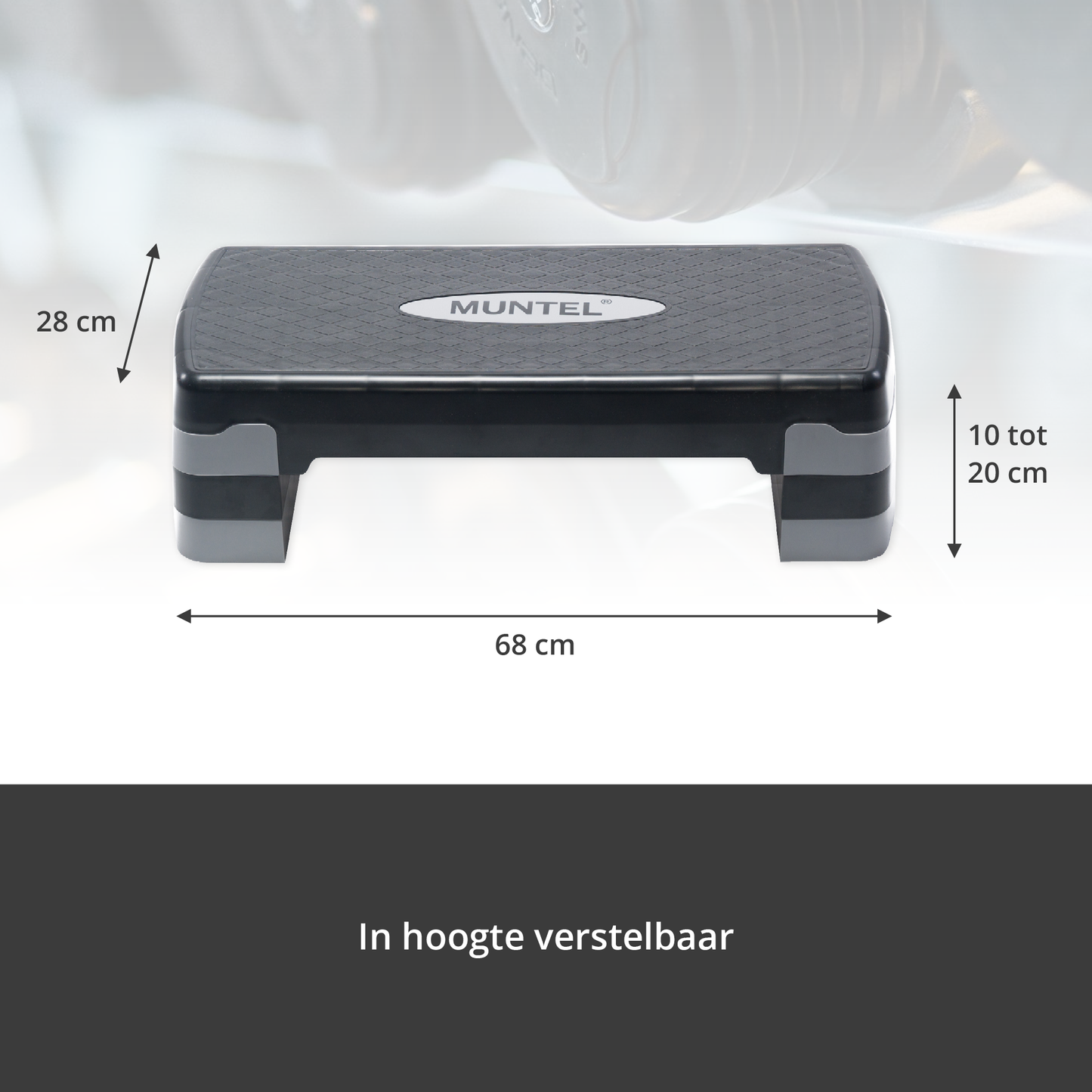 Aerobic Step - Fitness Step - Verstelbaar - Antislip - Grijs-zwart