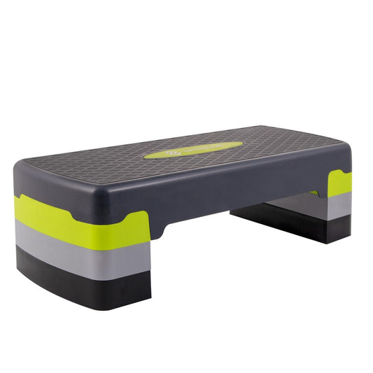 Aerobic Stepper | Verstelbaar | Inclusief Mat | Grijs/Groen