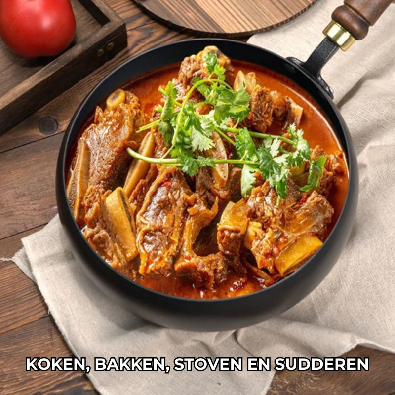 Anti-aanbak Dikke Ijzersmeed Kookpot