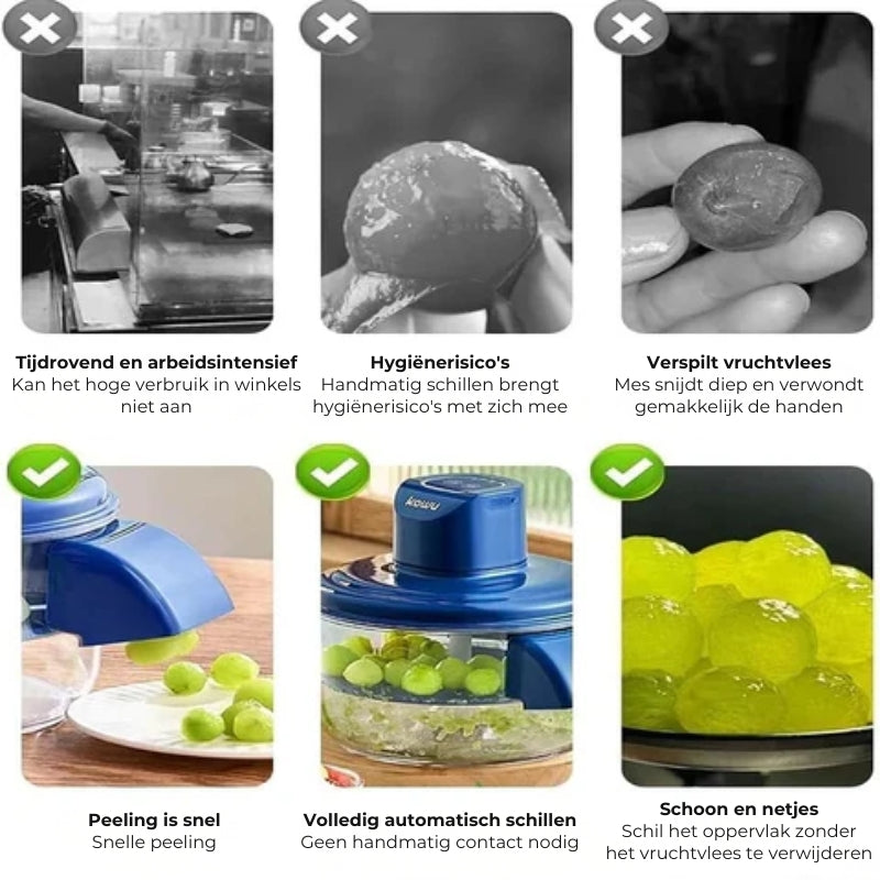 SwiftPeel – Automatische multifunctionele fruit- en groentepeller