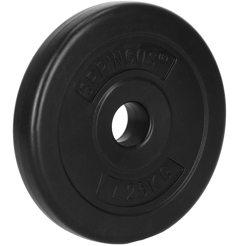Halterschijven | 4 x 1.25 kg | Kunststof | Zwart