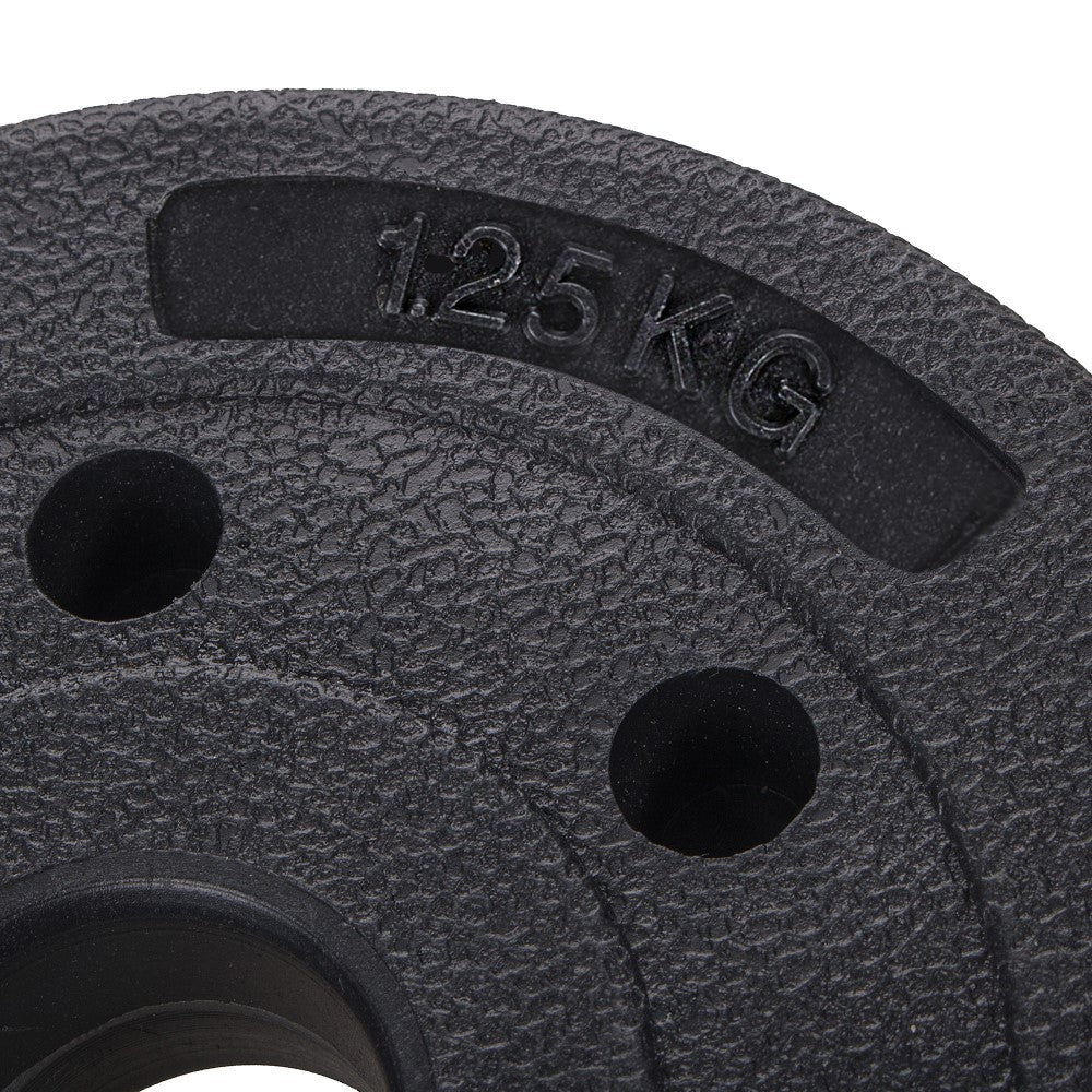Halterschijf | Halterschijven | Bitumen | Gewichten | 1 x 1.25 kg | Kunststof | Zwart