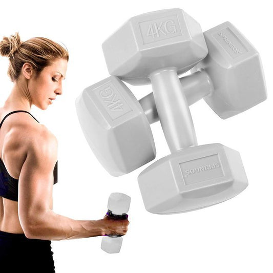 Dumbbell Set - 4 KG - Lichtgrijs - Oefengewichten