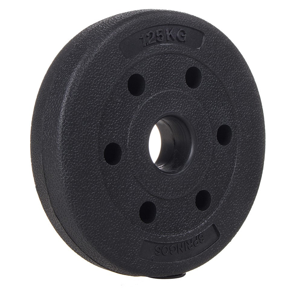 Halterschijf | Halterschijven | Bitumen | Gewichten | 1 x 1.25 kg | Kunststof | Zwart