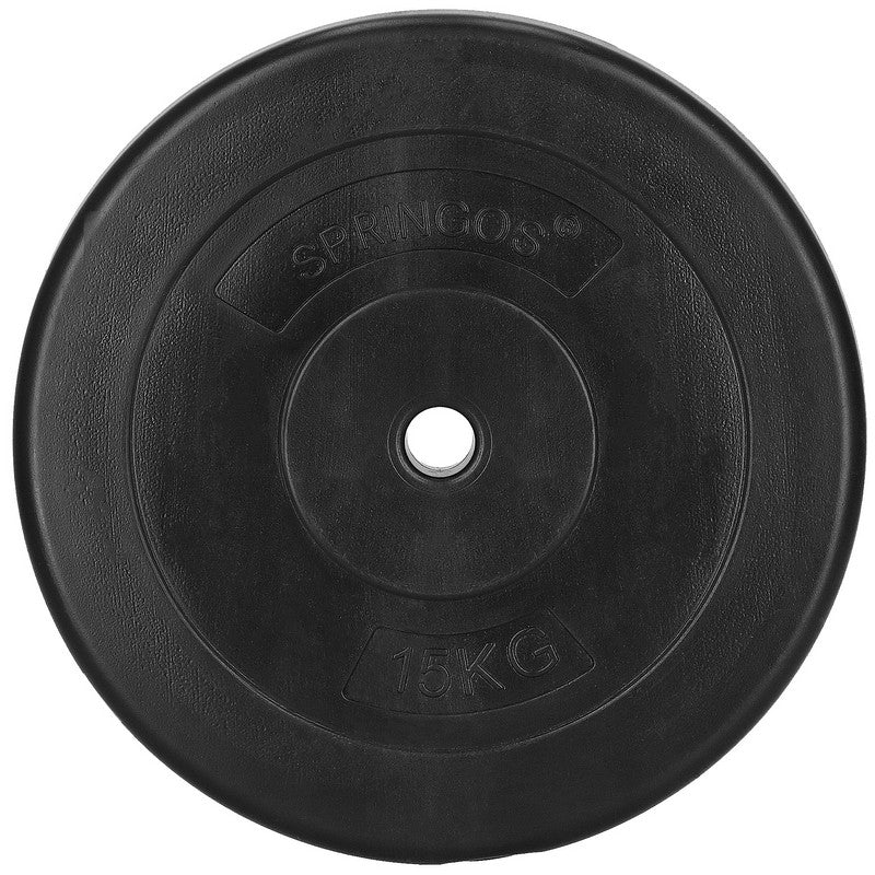 Halterschijven | 2 x 15 kg | Kunststof | Zwart