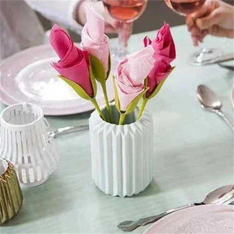 Servet tafeldecor bloemvouwer