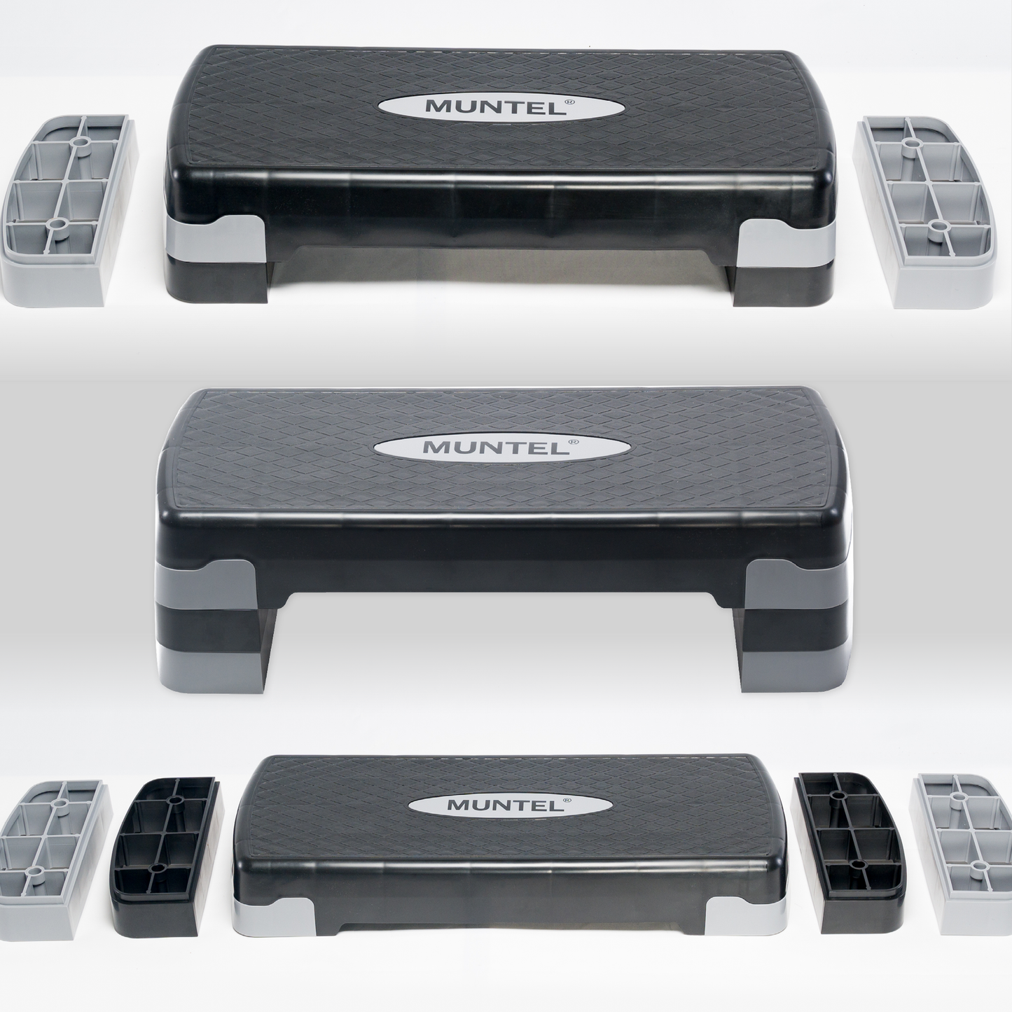 Aerobic Step - Fitness Step - Verstelbaar - Antislip - Grijs-zwart