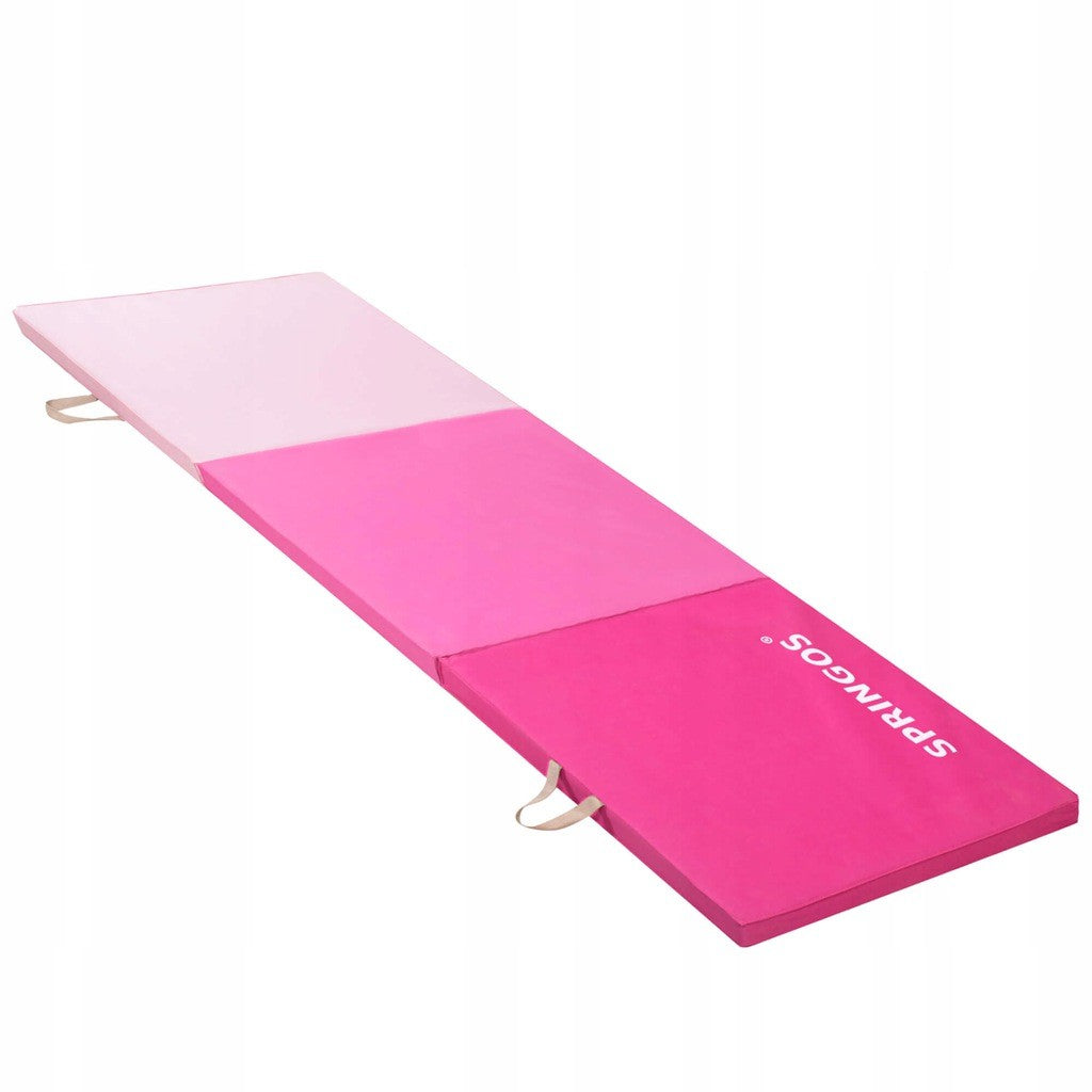 Fitnessmat | 3 Delig | 180 x 60 x 5.5 cm | Roze Tinten