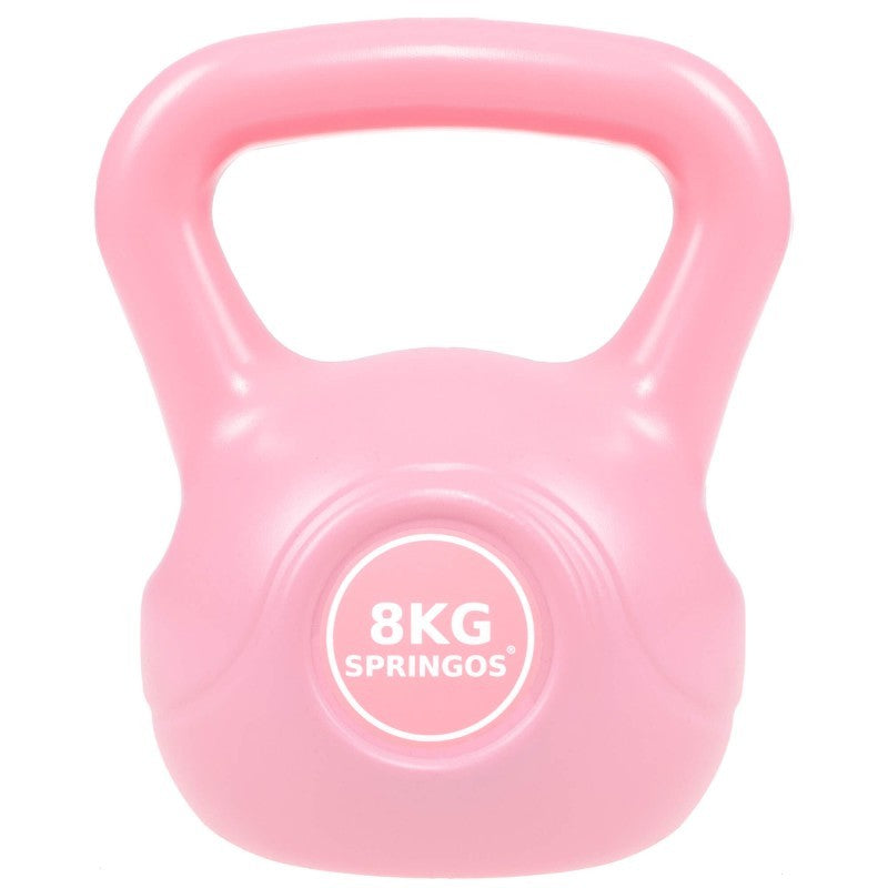 PVC Kettle Bell | Kettlebell | 8 kg | Roze
