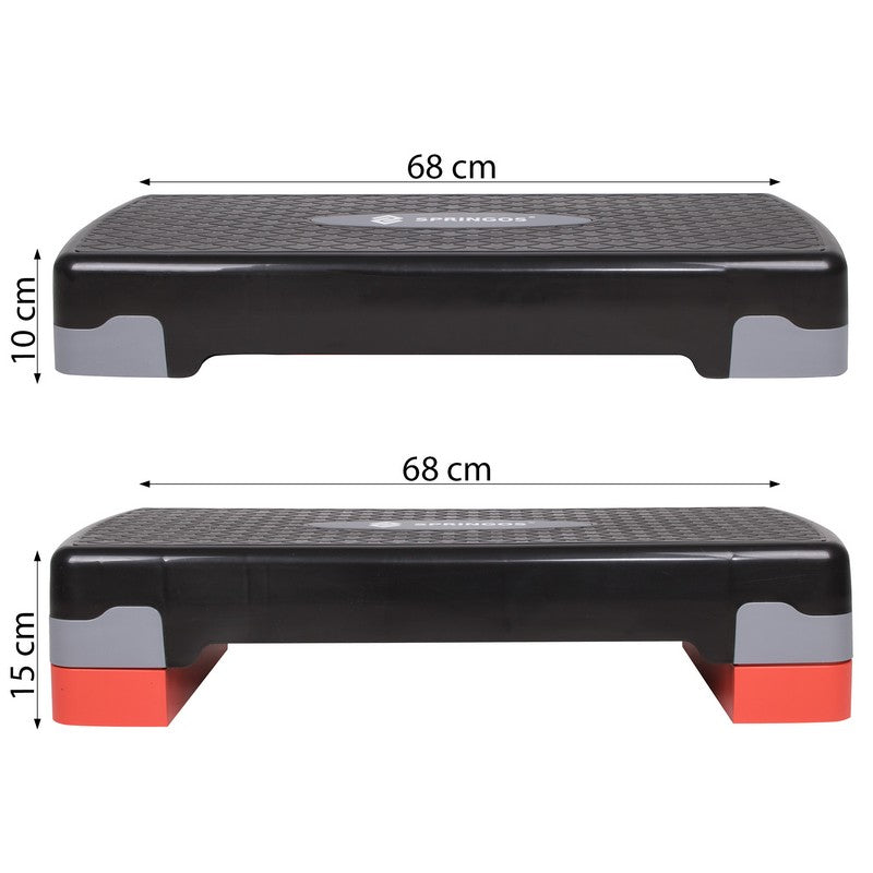 Aerobic Stepper | Verstelbaar | Zwart/Grijs/Rood