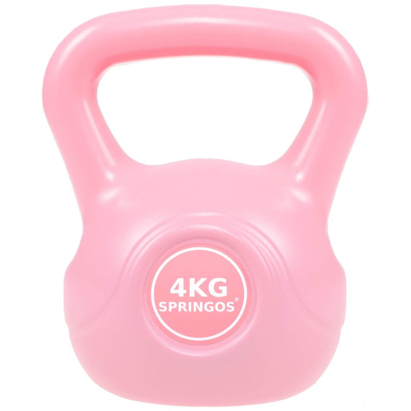 PVC Kettle Bell | Kettlebell | 4 kg | Roze