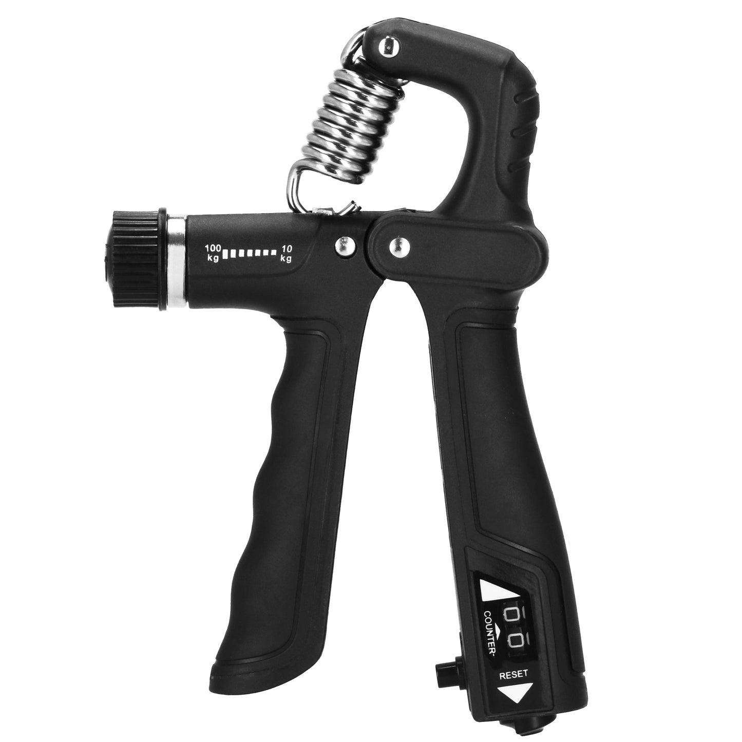 Handtrainer | Handknijper | Zwart/Grijs | Teller | 10- 100 Kg