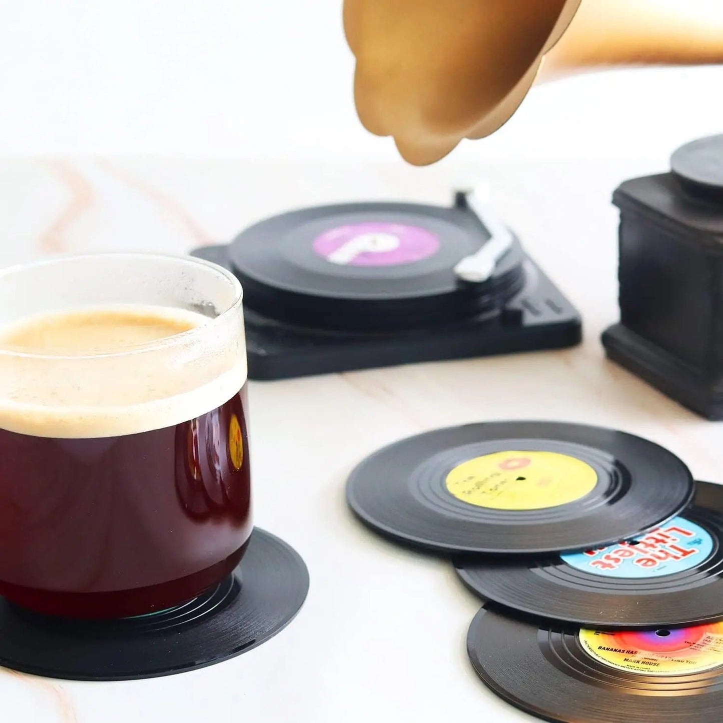 Retro Vinylplaat Drankonderzetters