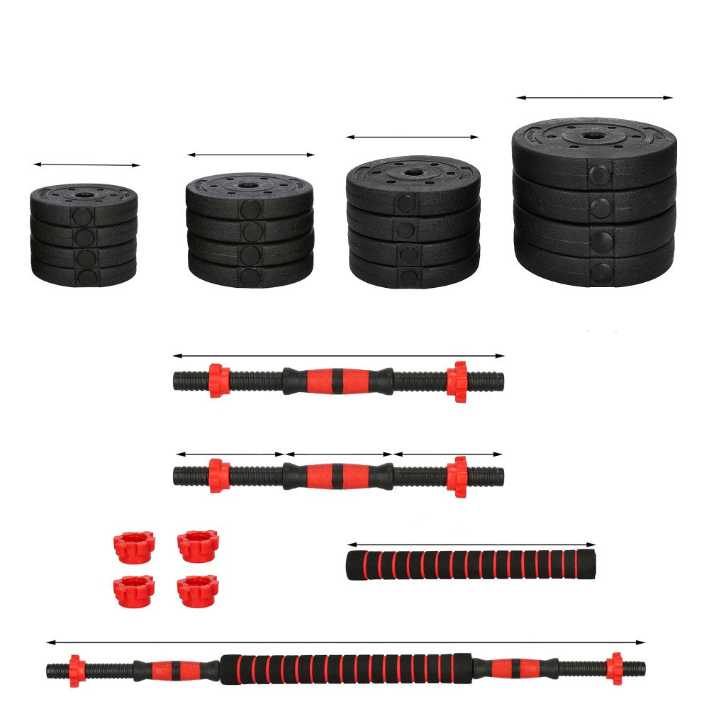 Dumbbell Set | 40 kg | Zwart/Rood