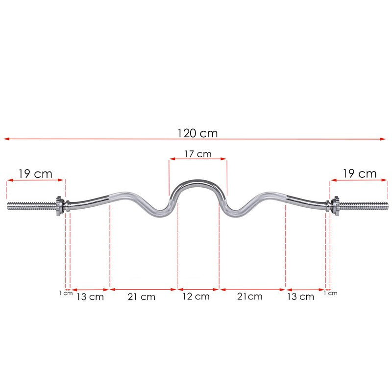 Halterstang | Barbell | Chroomstaal | 120 cm | 25 mm