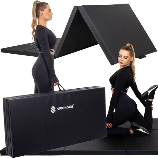 Fitnessmat | 4 Delig | 240 x 120 x 5.5 cm | Zwart