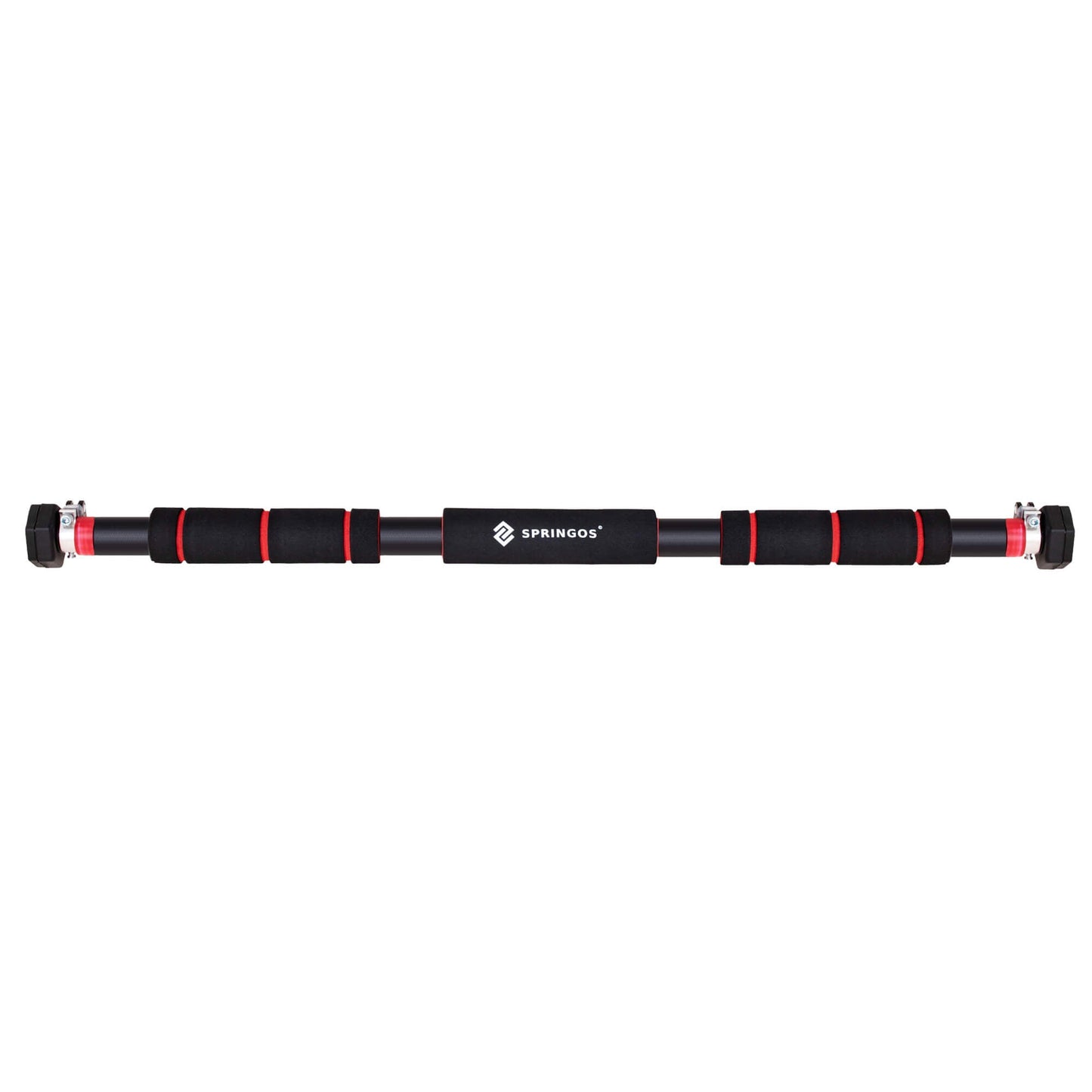 Pull Up Bar - Optrekstang - Staal - Zilver - Rood - Zwart - 80-130 CM - 300KG