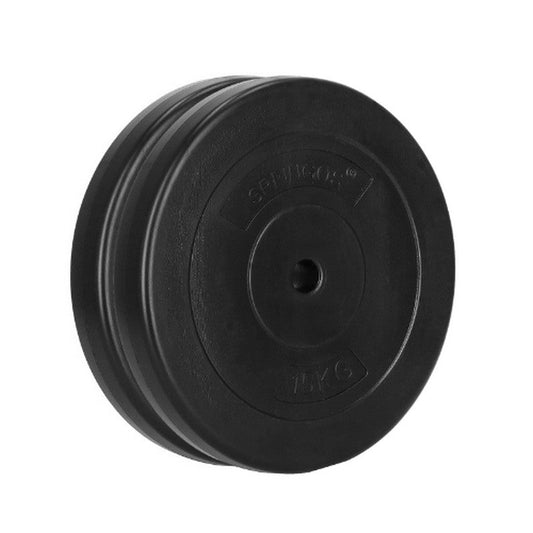 Halterschijven | 2 x 15 kg | Kunststof | Zwart