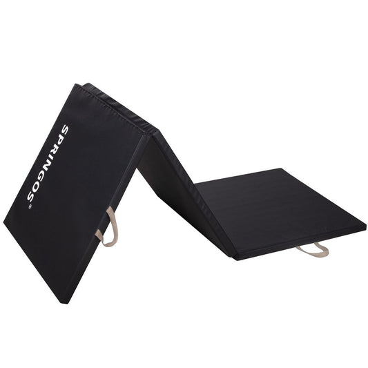 Fitnessmat | 3 Delig | 180 x 60 x 3 cm | Zwart