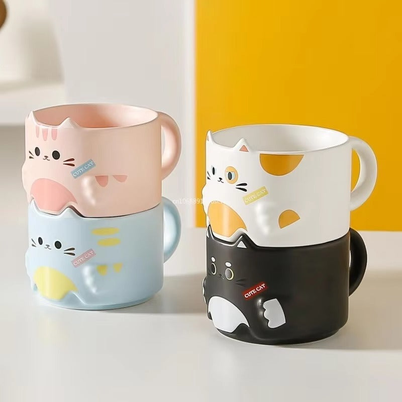 Stapelbare Keramische Kattenmokken
