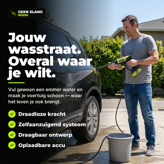 Seese Draadloze Hogedrukreiniger | incl. 2 Accu's & Foam Cannon