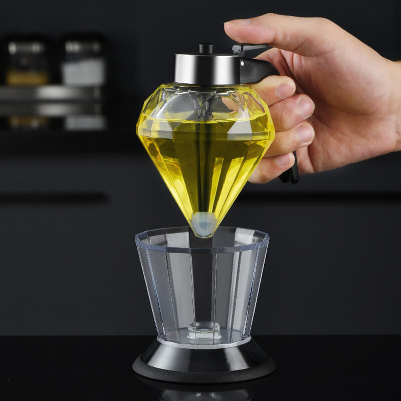 Glazen Oliedispenser Diamantvorm