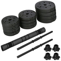 Dumbellset - 20 KG - Halter Verlengstuk - Verstelbaar - Complete Set - Thuis Sporten - Zwart