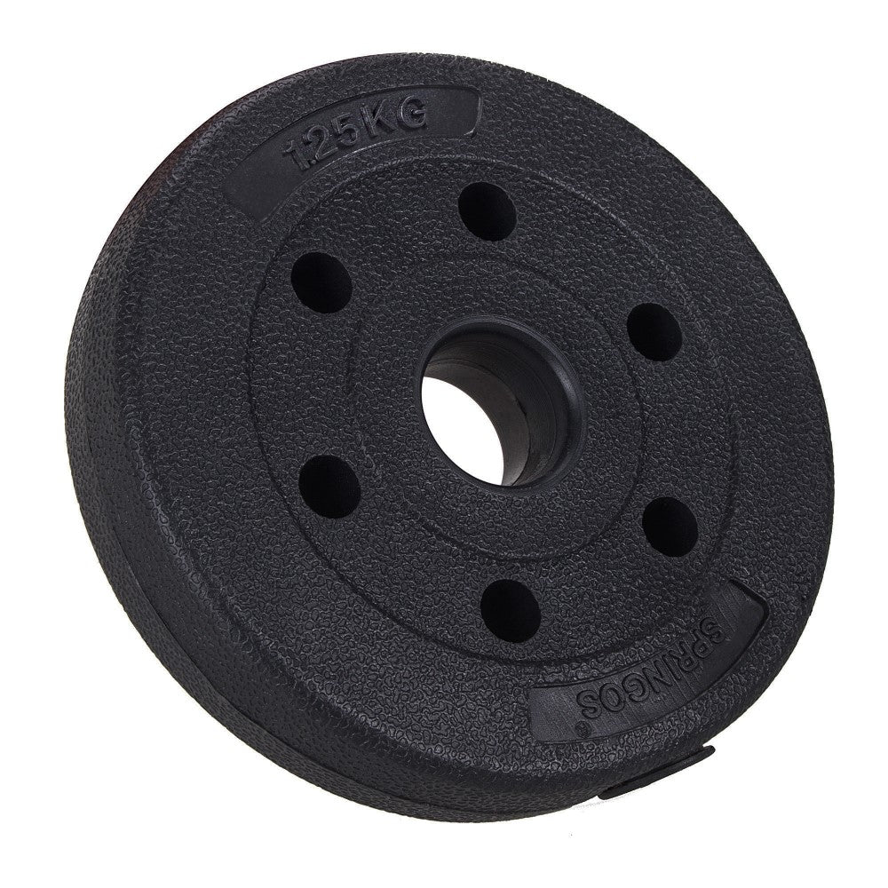 Halterschijf | Halterschijven | Bitumen | Gewichten | 1 x 1.25 kg | Kunststof | Zwart