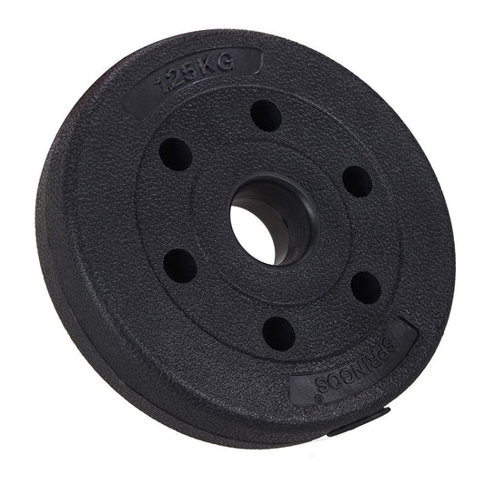 Halterschijf | Halterschijven | Bitumen | Gewichten | 1 x 1.25 kg | Kunststof | Zwart