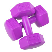 Dumbbell Set - 2 KG - Paars - Oefengewichten