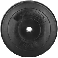 Halterschijven | 2 x 10 kg | Kunststof | Zwart