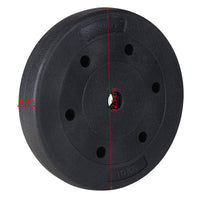 Halterschijf | 1 x 10 kg | Kunststof | Zwart