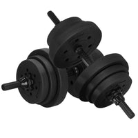 Dumbellset - 6 in 1 Kettlebell Pro Set - 30 KG - Halter Verlengstuk - Verstelbaar - Complete Set - Thuis Sporten - Zwart