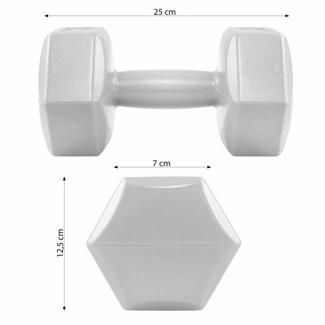 Dumbbell Set - 4 KG - Lichtgrijs - Oefengewichten