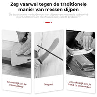 Professionele elektrische messenslijper – meerdere hoeken voor keuken- en outdoor messen