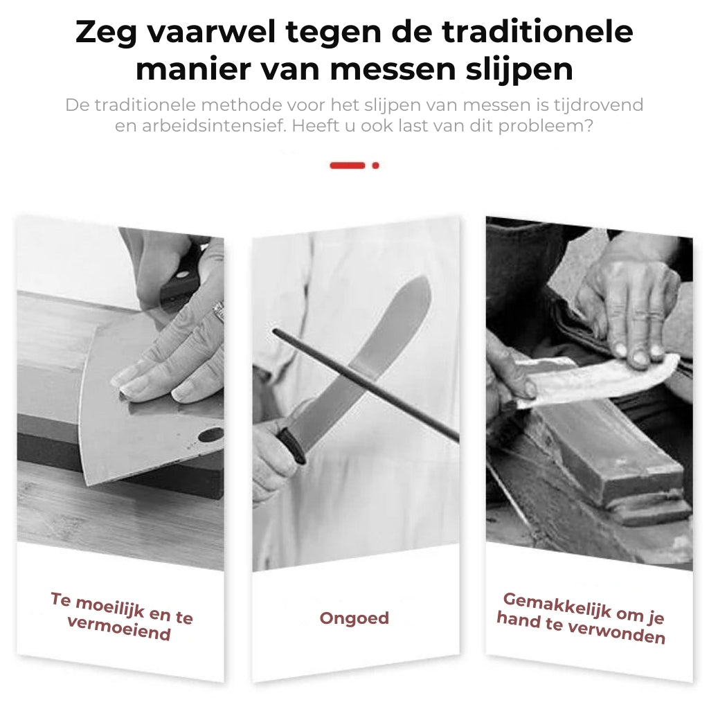 Professionele elektrische messenslijper – meerdere hoeken voor keuken- en outdoor messen