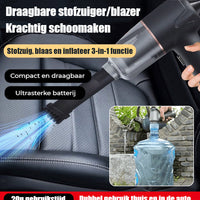 🏆Blaas, stofzuig en inflateer Alles-In-Één Draadloze Stofzuiger voor thuis en in de auto