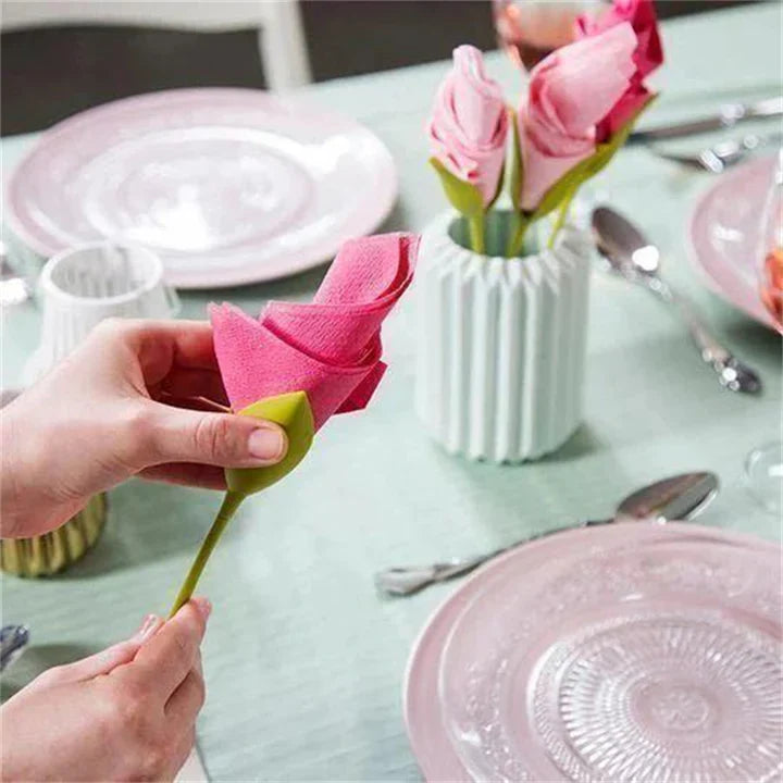Servet tafeldecor  bloemvouwer