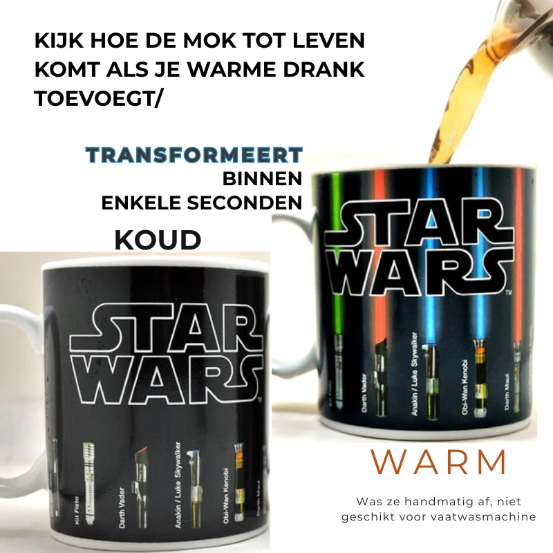 Warmtegevoelige Lichtzwaardmok Voor Star Wars-fans